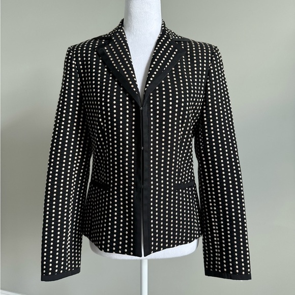 Talbots Black and White Polka Dot Blazer - Picture 1 of 7